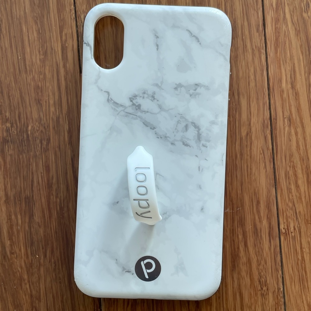 LOOPY iPhone X/XS white marble case